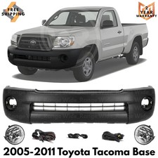 Front Bumper Cover Textured Fog Lights Kit For 2005-2011 Toyota Tacoma Base