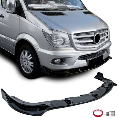 Front Spoiler Lippe Schwarz Glanz für Mercedes Sprinter W906 Facelift 2013-2018