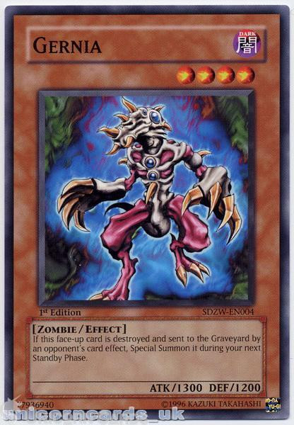 SDZW-EN004 Gernia 1st Edition Mint YuGiOh Card