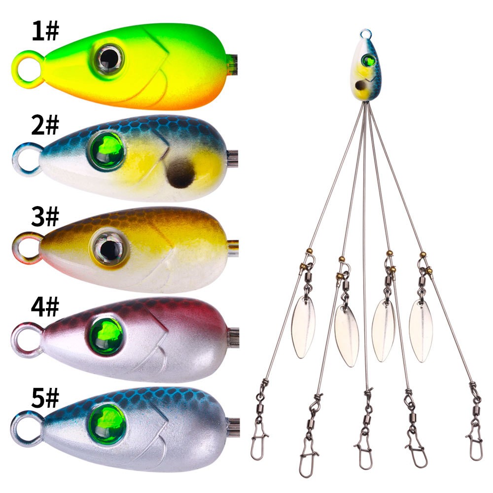 5PCS Alabama Rigs 5 Arms Umbrella Rig Fishing Lure 18cm Fish Bait Kit Tackle - Image 11