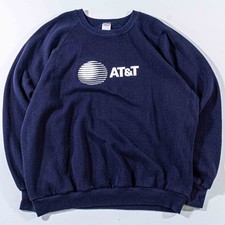 Vintage AT&T Logo Sweatshirt XL 80s Jerzees by Russell Raglan Made in USA VTG