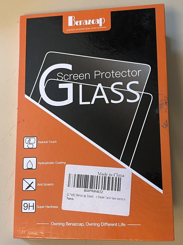 Benazcap Steam Deck 9H Tempered Glass Screen Protector Anti-Scratch Hydrophobic
