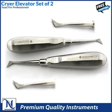 2 Pcs Dental Root Elevators CRYER Luxating PDL Elevator Oral Surgery Extraction