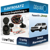 für Jeep Renegade 10.2014-Jetzt Towtec E-Satz 13Polig Universell NEU