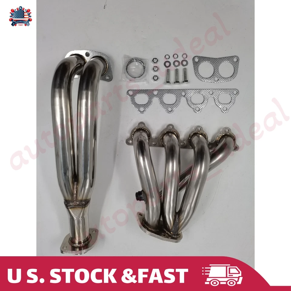 For 1988-00 Honda Civic D15 D16 D-Series Stainless 4-2-1 Header 2 Piece Set US - Изображение 2 из 4