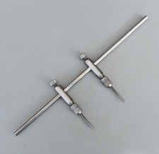 Vintage A.Coggan Steel Beam Compass Trammel Points Mechanical Drafting Tool