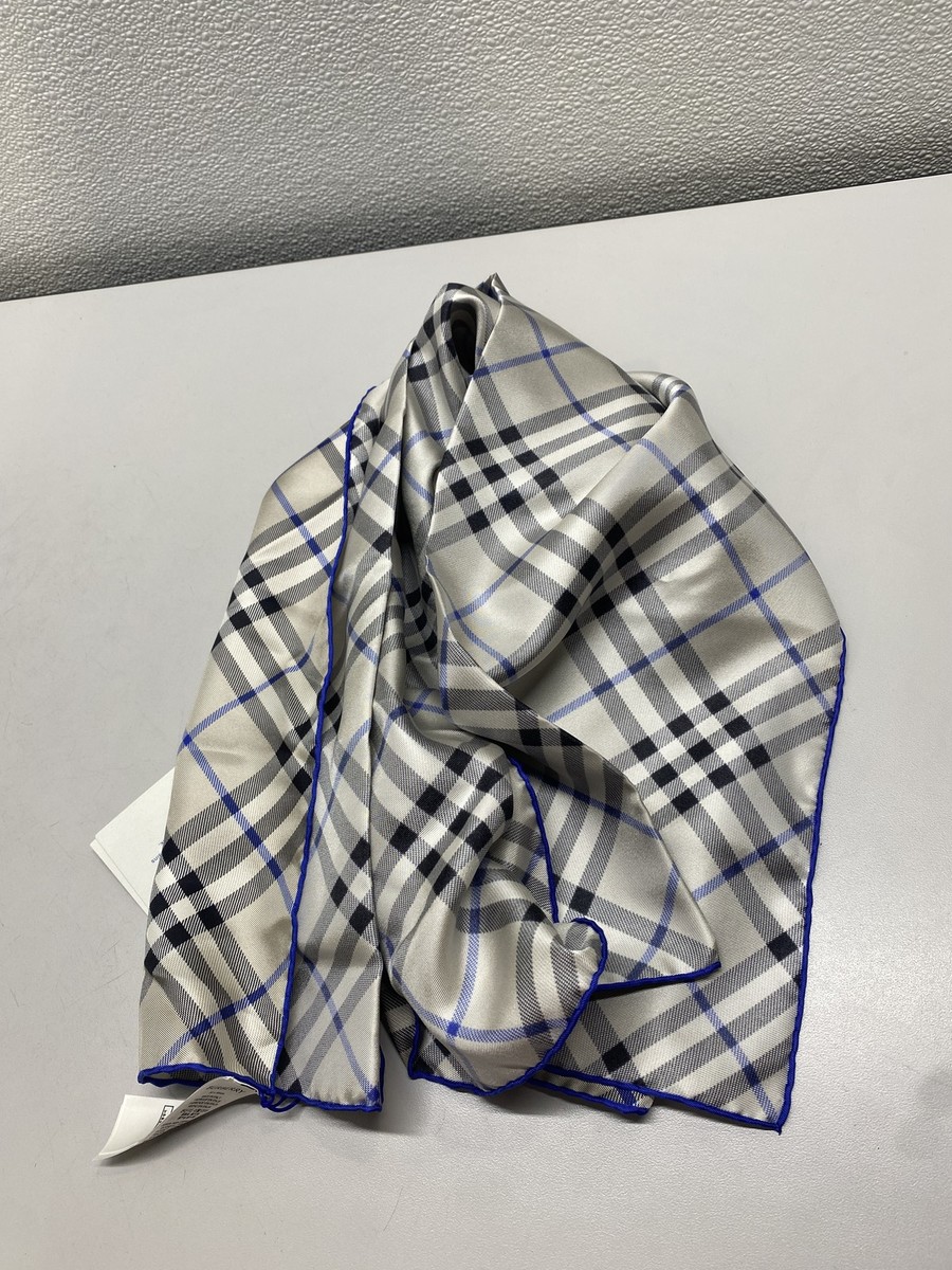 Burberry Womens Medium Check Silk Large Square Scarf Size OS