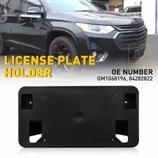 New Front License Plate Tag Frame Bracket For 2018-2022 Chevrolet Traverse Black