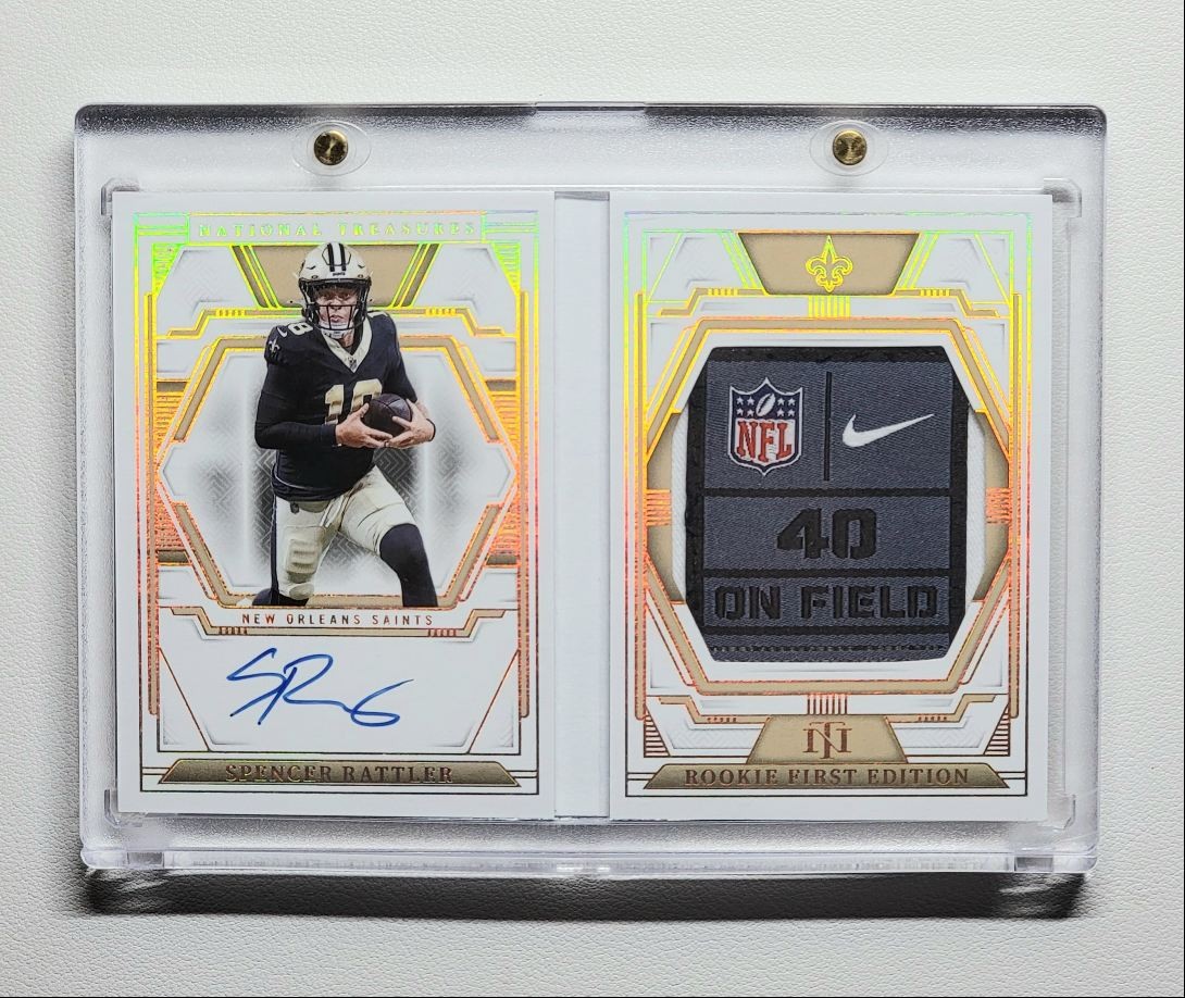 Spencer Rattler Panini National Treasures Rookie Material Signatures Rps #SRR Base