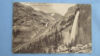 1900's Telluride Colo. Bridal Veil & Ingram Falls Real Photo Post Card Smuggler