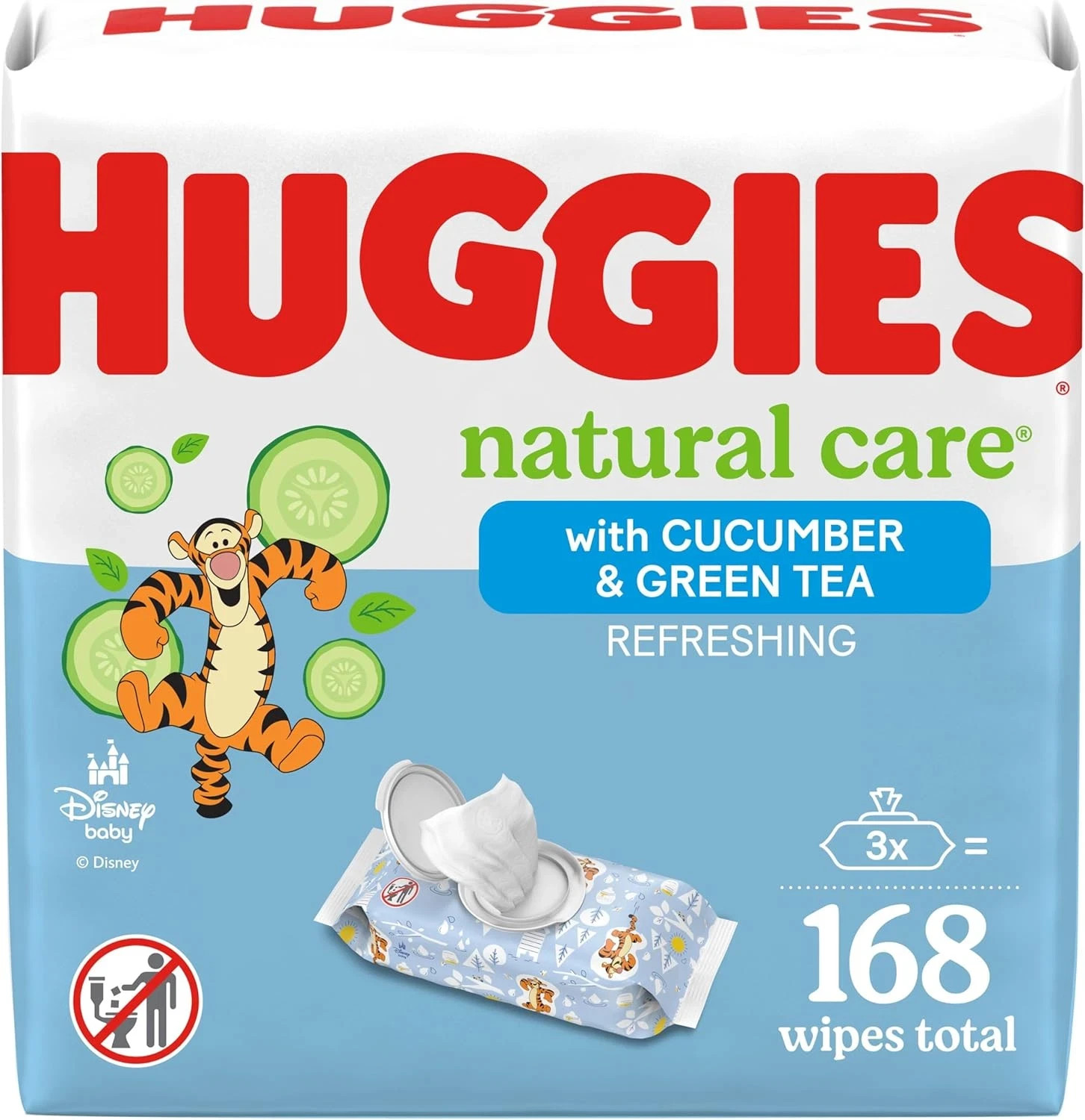 Huggies Natural Care Refreshing Baby Wipes, Hypoallergenic, 