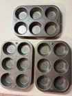 EKCO T60 Cupcake Muffin Tins Vintage Made In USA Lot of 3
