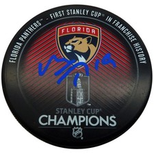 Matthew Tkachuk Autographed Florida Panthers (2024 Stanley Cup Champions) Logo H