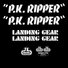SE Racing PK RIPPER decal set - WHITE/CLEAR (from SE Racing)