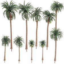 10Pcs Faux Palm Tree Models for Decorate Your Model Landscapes