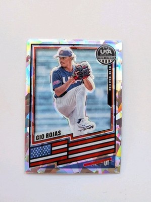 Gio Rojas - 2026 Panini Stars & Stripes USA Baseball /25 Cracked Ice Prizm 