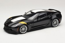 Chevrolet Corvette C7 Grand Sport Black with White Stripes AUTOart 1:18 | 71273