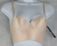 Felina Women's Essentials Longline Convertible Strapless Bra, Bare Nude, 32DD