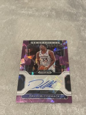 2022-23 PANINI PRIZM DRAFT PICKS DAVID McCORMACK PURPLE ICE PRIZM RC AUTO SP#/99