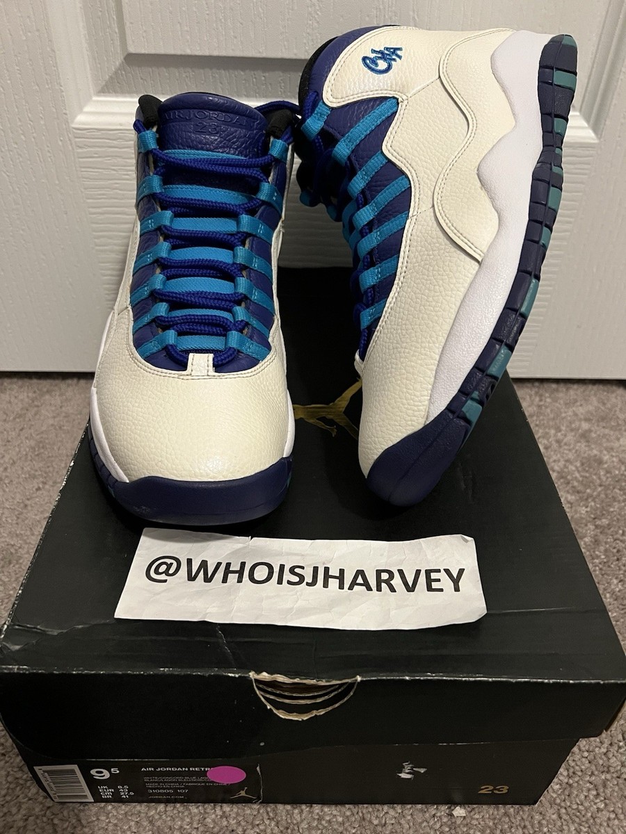 Size 9.5 - Air Jordan 10 Retro Charlotte Hornets White  display picture 1