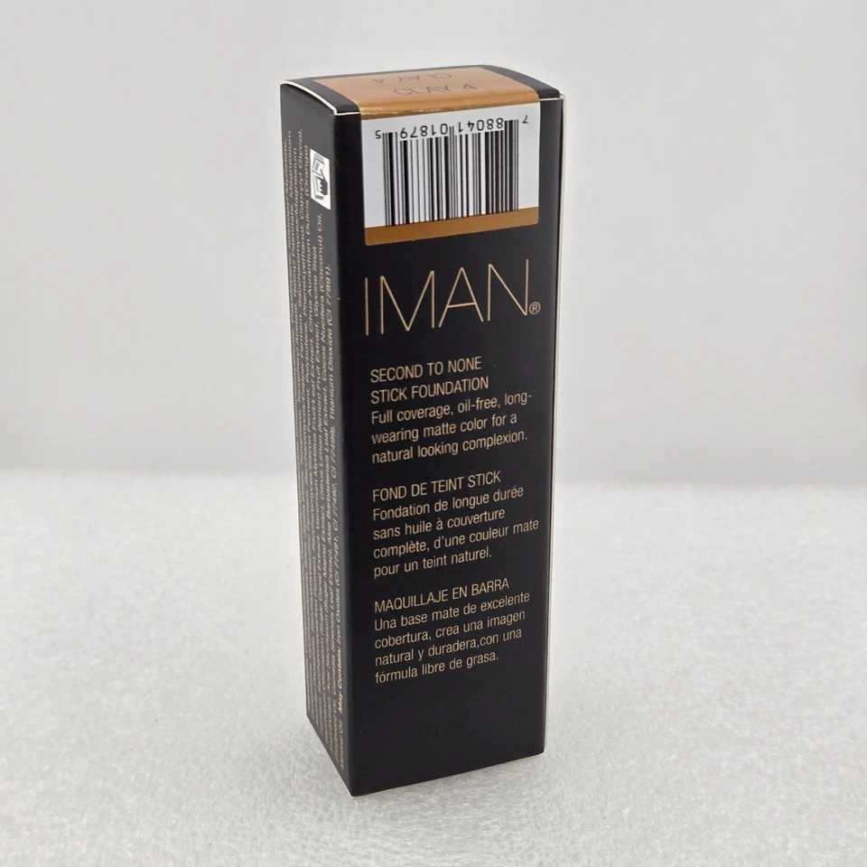 IMAN Second to None Stick Foundation CLAY 4 Full Coverage Oil-Free Matte .28oz - Image 3 of 4