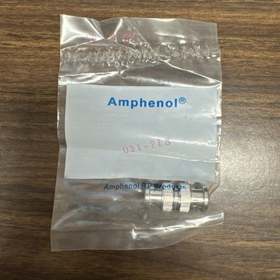 Amphenol 031-218 RF/Coaxial Adapter, BNC, Plug, Straight Adapter, 50 OHM (QTY 4)