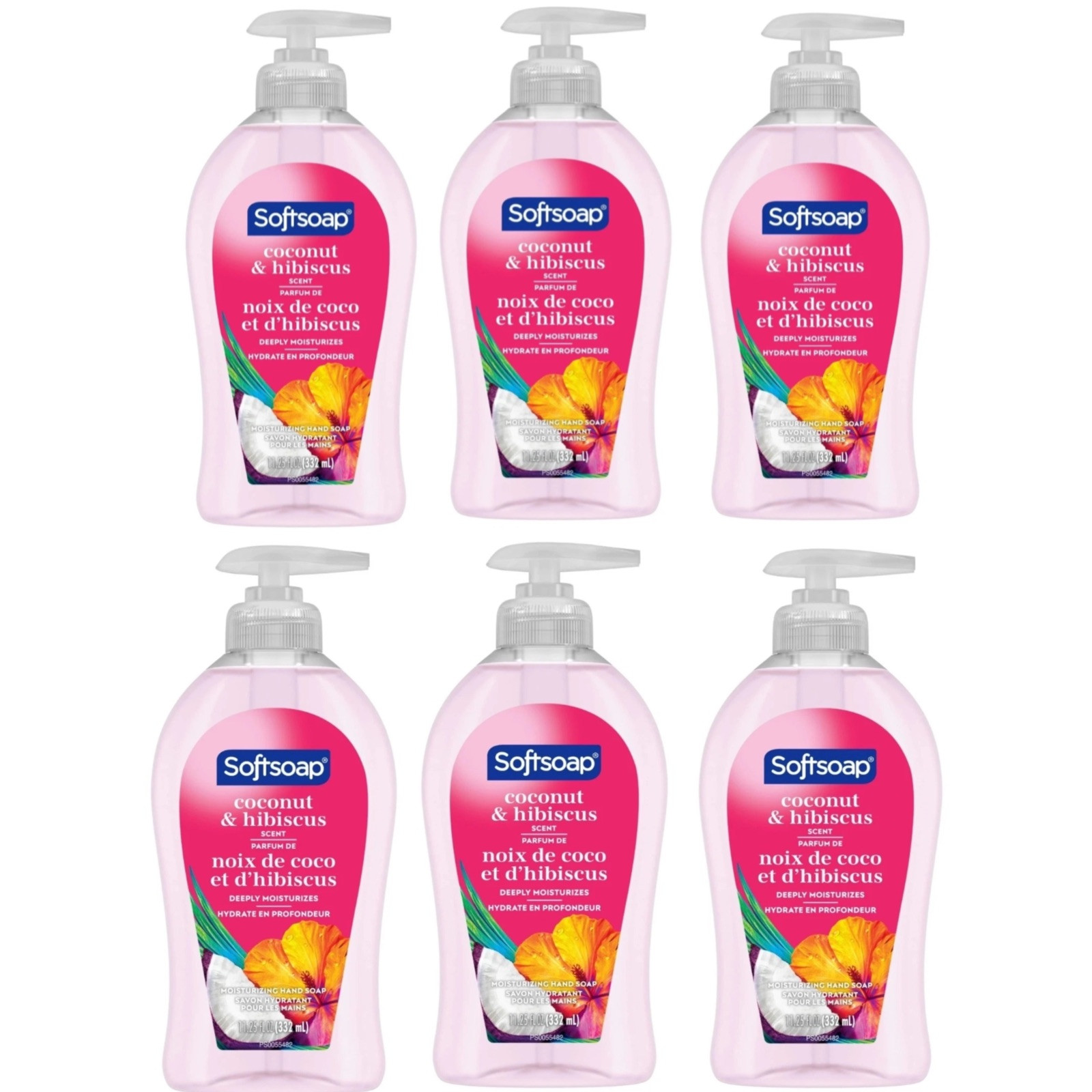6 Pack Softsoap Coconut Hibiscus Moisturizing Liquid Hand Soap 11.25 oz
