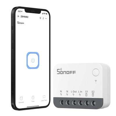 1-4PCS SONOFF ZBMINIR2 Zigbee Mini Smart Switch, ZigBee 3.0 Gateway Hub Required