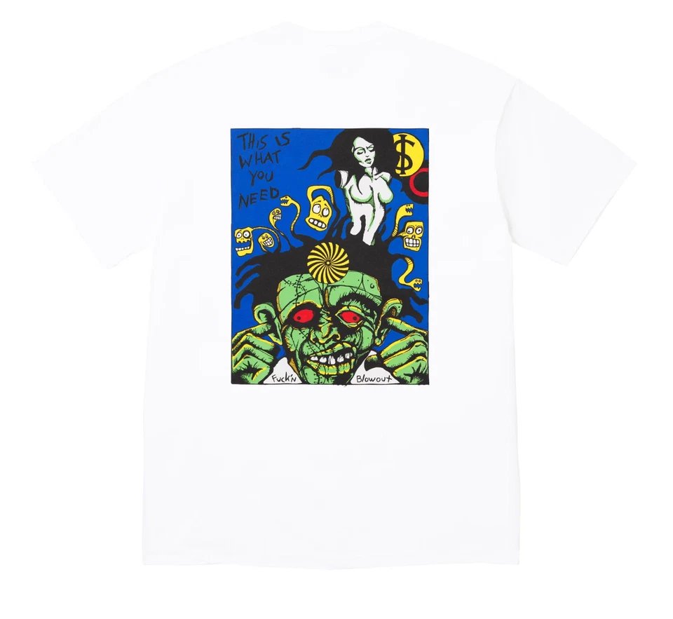 Camiseta Supreme Rob Zombie Blowout Talla XXL Blanca FW25 Nueva 2025 Foto 3 de 4