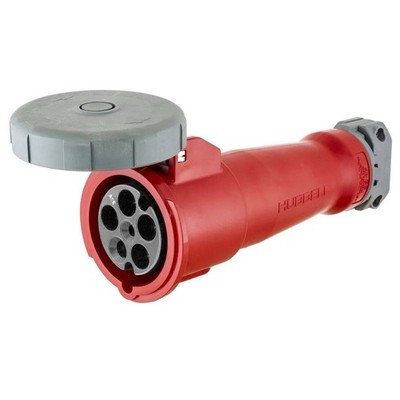 Hubbell HBL530C6W, 4P5W, 30/32A Female Connector w/ SAC12 Liquid Tight Adapter