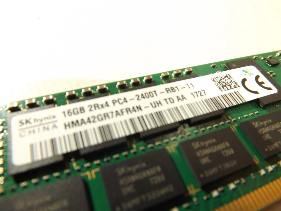 SK Hynix 16GB 2Rx4 PC4-2400T DDR4 ECC RDIMM HMA42GR7AFR4N-UH Server RAM - Image 2 of 2