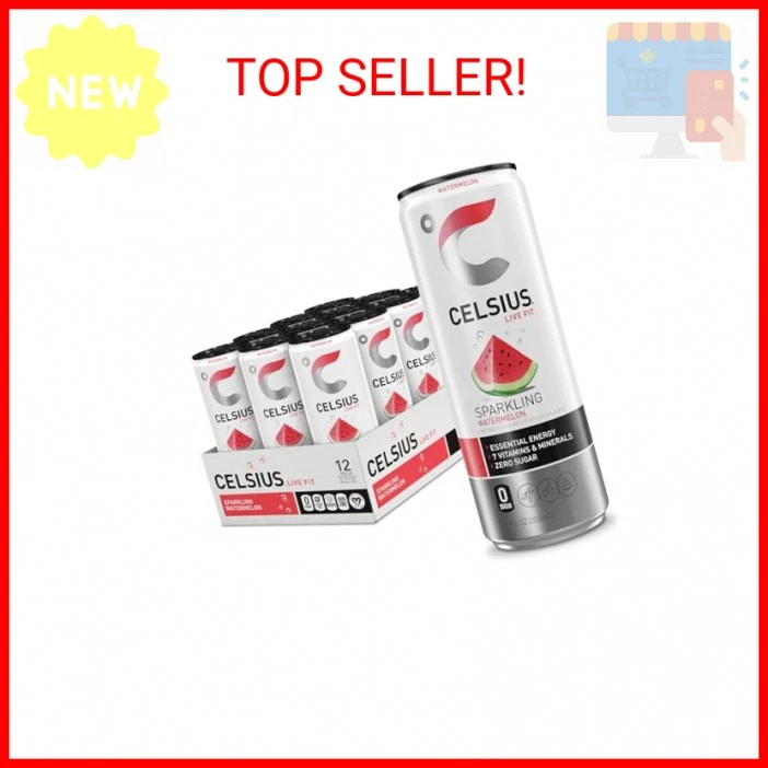 Melancia Espumante CELSIUS, Bebida Energética Essencial Funcional 12 Fl Oz (Pacote o - Imagem 2 de 2