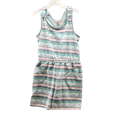 Dreamlife Sleepwear Girls Size M (10-12) Soft Pajama Romper Heart Print Summer