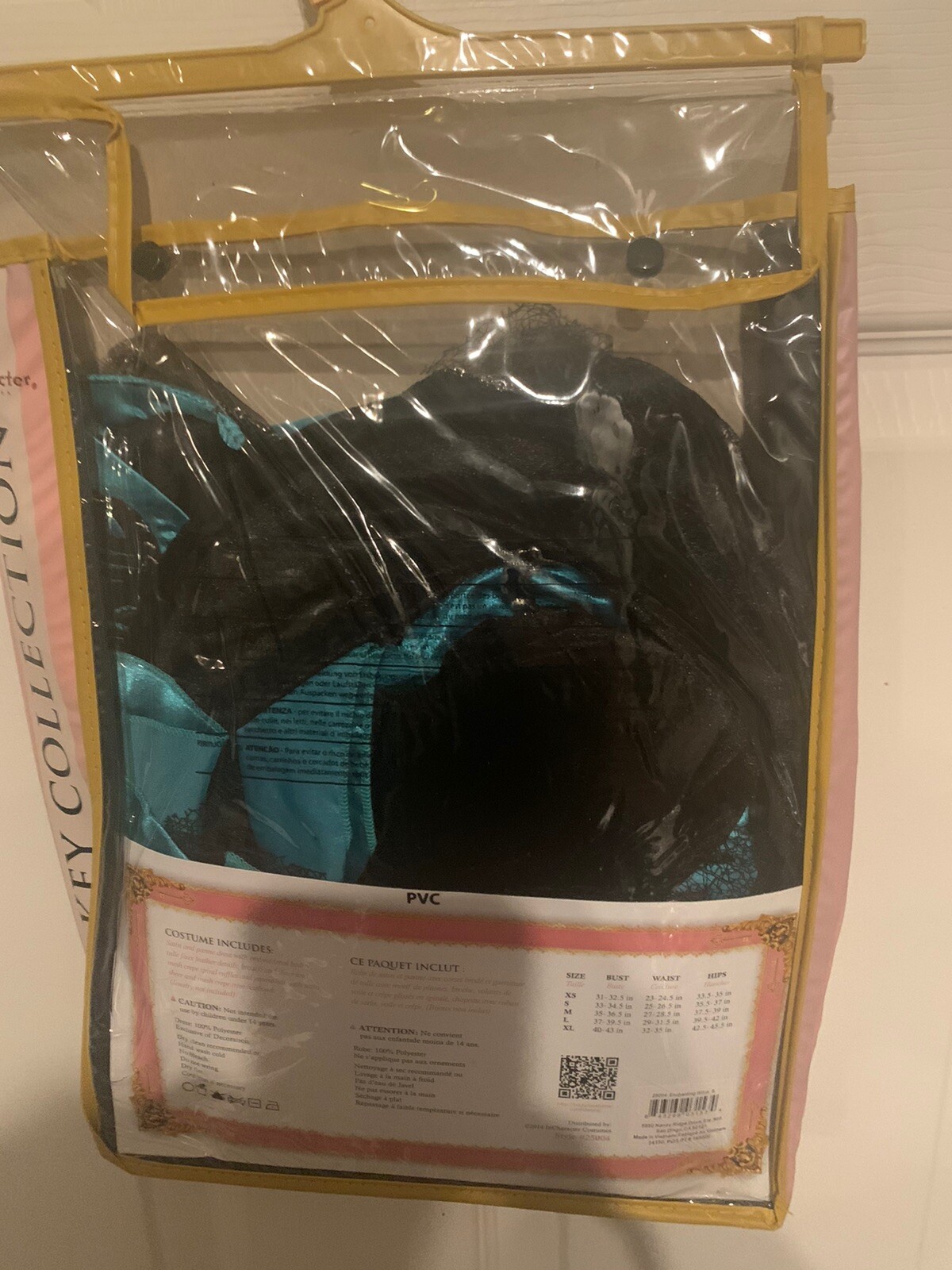 NWOT Sexy Enchanting Enchanted Witch Costume Black Teal Adult Size S Dress Hat