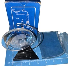 Henco Crystal Clear Ornament Deer No. 1 With Stand Hanger Mama Doe & Fawn