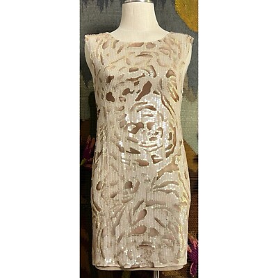 Alice + Olivia Gold Sequined Animal Print Mini Dress 2