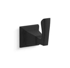 Robe Hook Single Wall Mounted Bathroom Accessory Matte Black Hardware Included