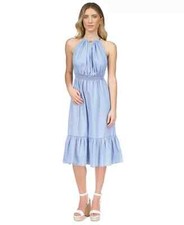 Michael Kors Sangria Chain Halter Women's Midi Dress Size XL