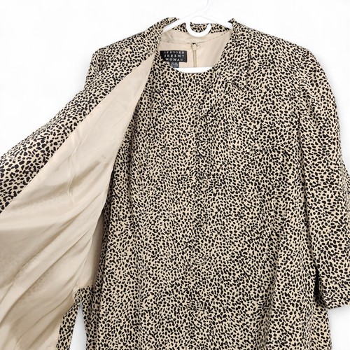 Spenser Jeremy Woman Silk Cheetah Animal Print Long Dress & Jacket Size 16