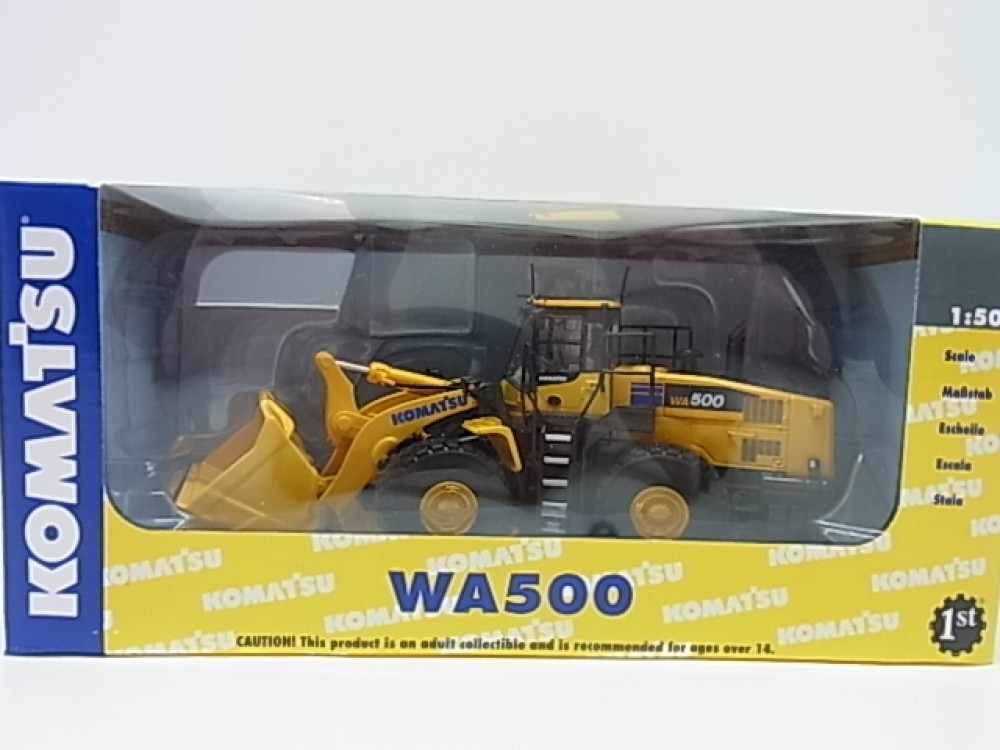 ミニカー KOMATSU WA-5 Wheel Loader KOMATSU WA500-7 WHEEL LOADER 1/50 DIECAST MODEL BY FIRST