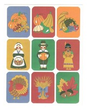 Vintage Eureka Sticker CLASSIC THASNKSGIVING 1 Sheet Scrapbooking SD8