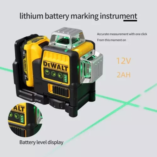 Dewalt DW089LG 3 Sides*360 Degree Vertical 12 Lines Laser Level Horizontal Green