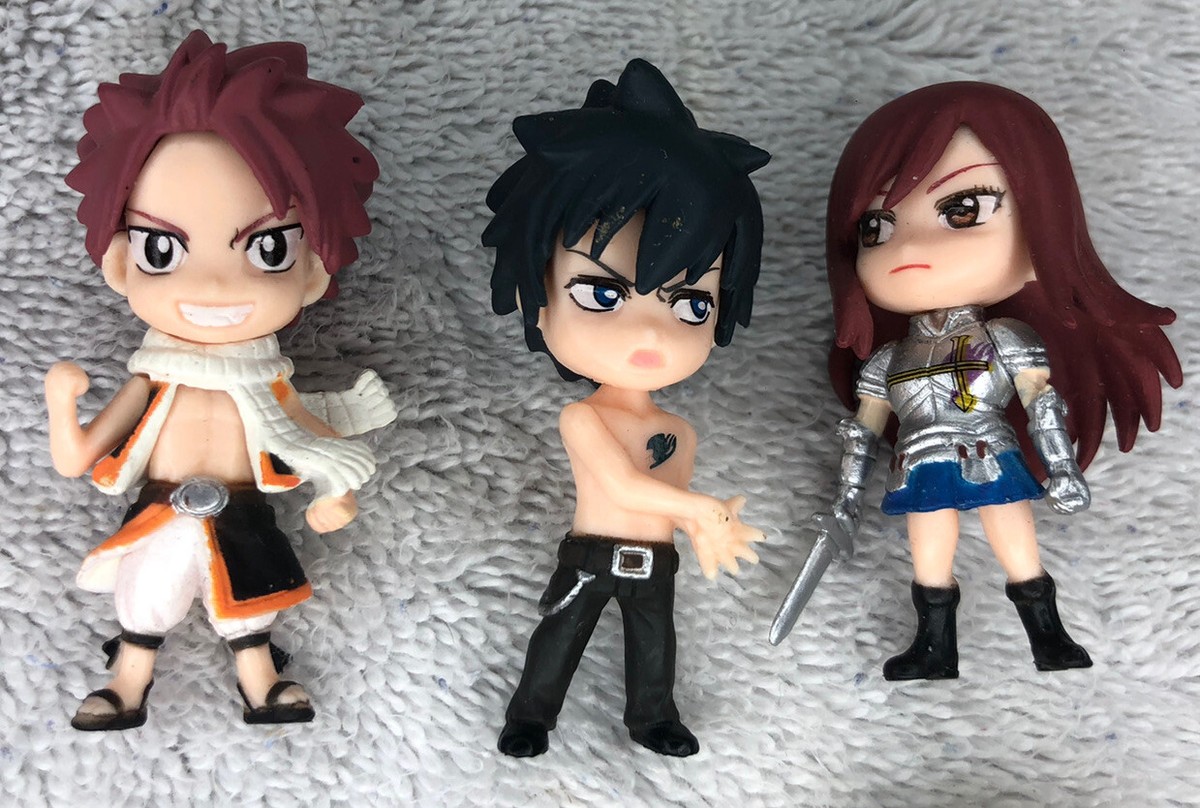 Fairy Tail Anime: Chibi 3D Takara Tomy Erza Gray Lucy Happy
