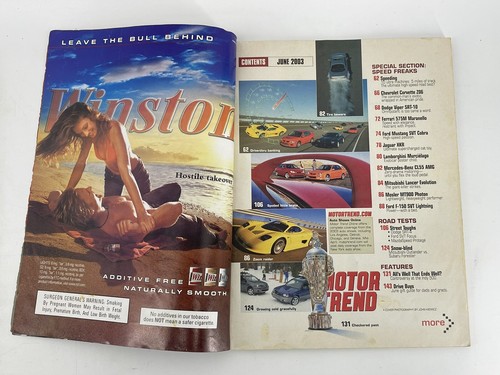 Motor Trend Magazine June 2003 Dodge Viper Lambo Murcielago Corvete Z06 Ferrari - Picture 5 of 6