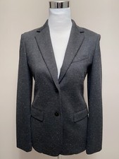  535 NWT Theory Classic Blazer Melange Ponte Charcoal Jacket sz 2