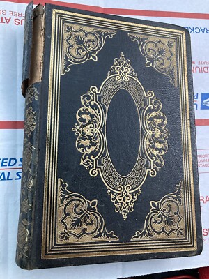 Antique 1853 Oracle of romance book - Gold Foil Page Block  (EXTREMELY RARE)