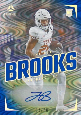 2024 Panini Luminance Jonathon Brooks Rookie Auto RC Blue #38/50 Panthers