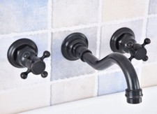 Oil Rubbed Bronze Wall Mounted Bathroom Tub Sink Basin Faucet Mixer Tap ssf500