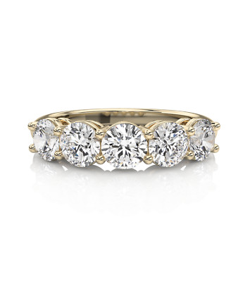 (1.25 CT.) Bold Basket Prong Five-Stone Wedding Ring