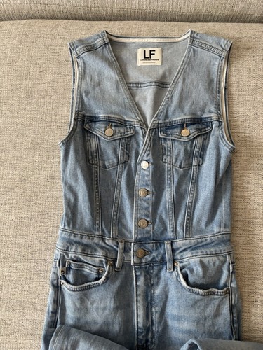Lovers and Friends Renata Denim Jumpsuit Portola Women’s Size XS - Picture 2 of 8